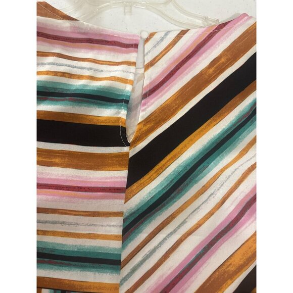 Jealous Tomato Striped Long Sleeve Blouse S‎ Multicolor Polyester Round Neck - Picture 6 of 7